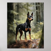 Manchester Terrier Hondenkunst Print Poster (Voorkant)