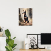 Manchester Terrier Hondenkunst Print Poster (Thuiskantoor)