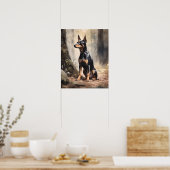 Manchester Terrier Hondenkunst Print Poster (Keuken)