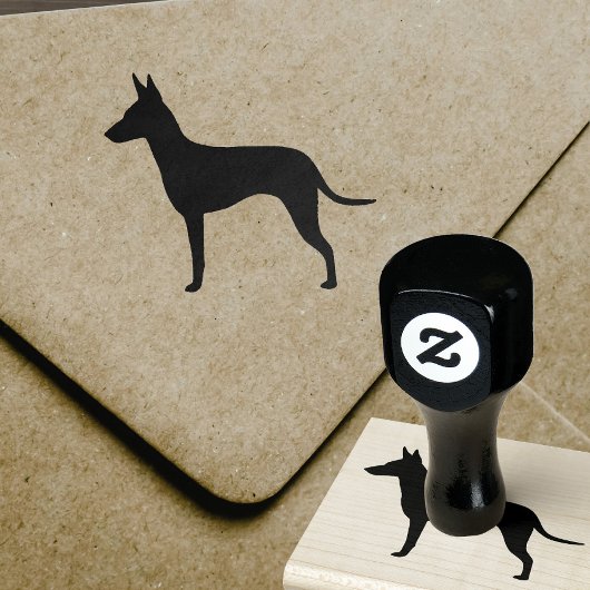 Manchester Terrier Hondenras Silhouette Rubberstempel