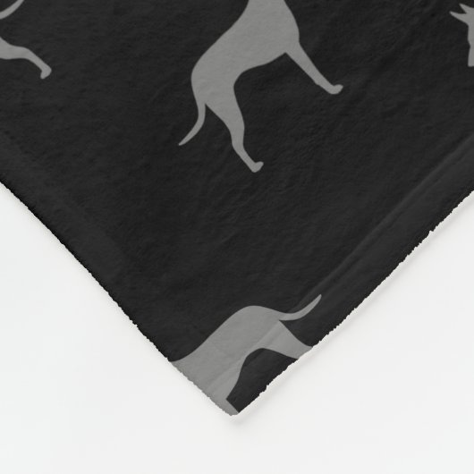 Manchester Terrier Hondenras Silhouettes Pattern Fleece Deken (Hoek)