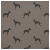 Manchester Terrier Hondenras Silhouettes Patterned Stof (Swatch)