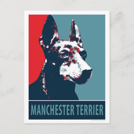 Manchester Terrier Hope Parody Political Poster Briefkaart (Voorkant)