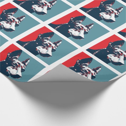 Manchester Terrier Hope Parody Political Poster Cadeaupapier (Hoek)