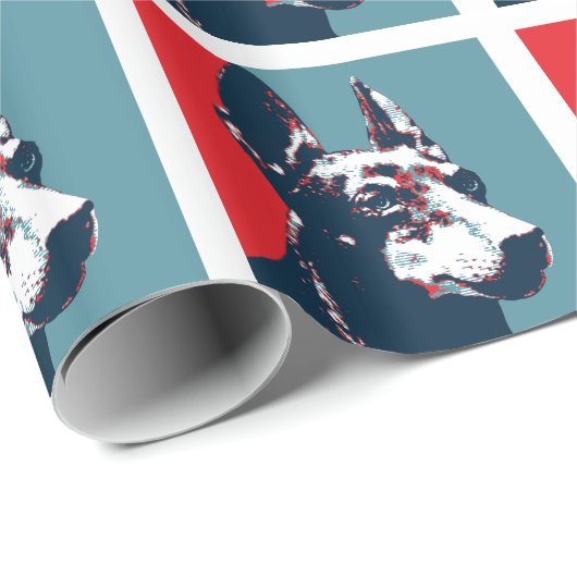 Manchester Terrier Hope Parody Political Poster Cadeaupapier (Rol Hoek)