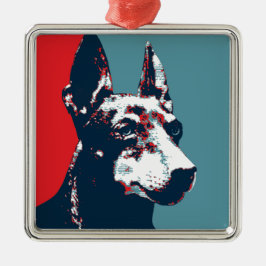 Manchester Terrier Hope Parody Political Poster Metalen Ornament
