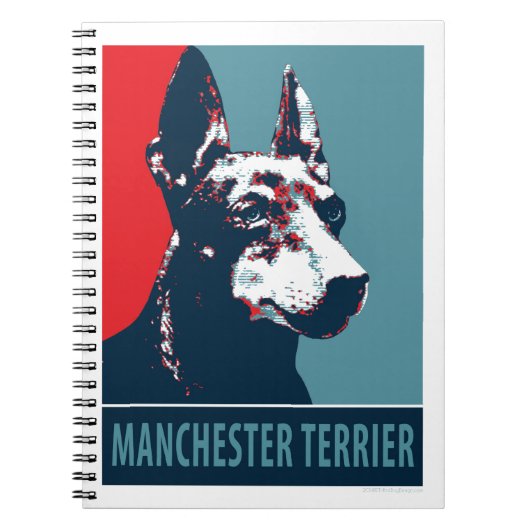 Manchester Terrier Hope Parody Political Poster Notitieboek (Voorkant)