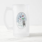 Manchester Terrier-kerstcadeaus Matglas Bierpul (Links)