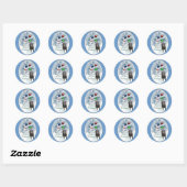 Manchester Terrier-kerstcadeaus Ronde Sticker (Vel)