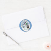 Manchester Terrier-kerstcadeaus Ronde Sticker (Envelop)