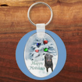Manchester Terrier-kerstcadeaus Sleutelhanger (Voorkant)
