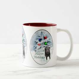 Manchester Terrier-kerstcadeaus Tweekleurige Koffiemok