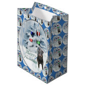 Manchester Terrier Kerstmis Medium Cadeauzakje (Voorkant Gekanteld)