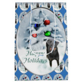 Manchester Terrier Kerstmis Medium Cadeauzakje (Achterkant)