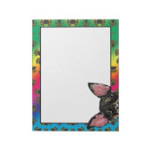 Manchester Terrier-kleurig hondpawpatroon Notitieblok (Linkerzijde)