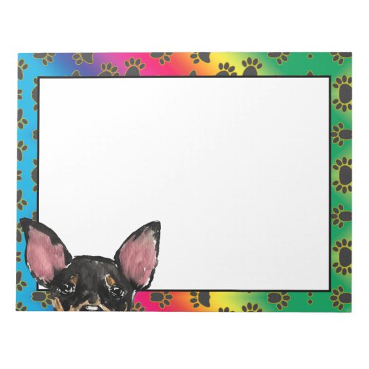 Manchester Terrier-kleurig hondpawpatroon Notitieblok (Voorkant)