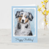 Manchester Terrier Painting - Original Dog Art Kaart (Gele Bloem)