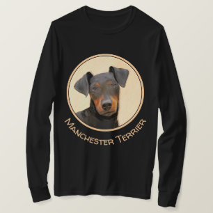 Manchester Terrier Painting - Original Dog Art T-shirt