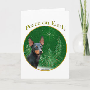 Manchester Terrier Peace Feestdagen Kaart