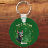 Manchester Terrier Peace Sleutelhanger (Voorkant)