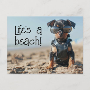 Manchester Terrier Puppy dragen zonnebril Briefkaart
