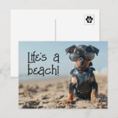 Manchester Terrier Puppy dragen zonnebril Briefkaart (Voorkant / Achterkant)