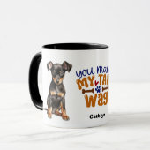 Manchester Terrier Puppy Je maakt mijn staart wag Mok (Voorkant links)