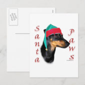 Manchester Terrier Santa Paws Feestdagenkaart (Voorkant / Achterkant)