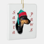 Manchester Terrier Santa Paws Keramisch Ornament (Rechts)