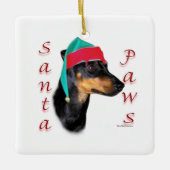 Manchester Terrier Santa Paws Keramisch Ornament (Voorkant)