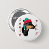 Manchester Terrier Santa Paws Ronde Button 5,7 Cm (Voorkant /achterkant)