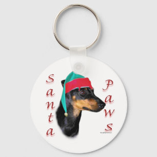 Manchester Terrier Santa Paws Sleutelhanger
