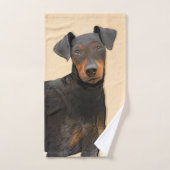 Manchester Terrier schilderij originele dierlijke  Bad Handdoek (Handdoek)