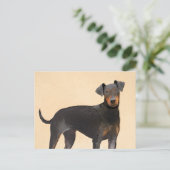 Manchester Terrier schilderij originele dierlijke  Briefkaart (Staand voorkant)
