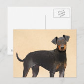 Manchester Terrier schilderij originele dierlijke  Briefkaart (Voorkant / Achterkant)