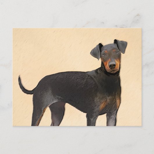 Manchester Terrier schilderij originele dierlijke  Briefkaart (Voorkant)