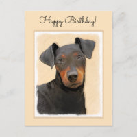 Manchester Terrier schilderij originele dierlijke