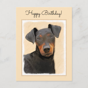Manchester Terrier schilderij originele dierlijke Briefkaart