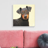 Manchester Terrier schilderij originele dierlijke  Canvas Afdruk (Insitu (Woonkamer))