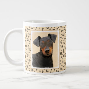 Manchester Terrier schilderij originele dierlijke  Grote Koffiekop