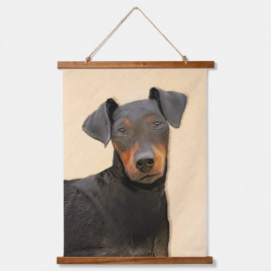 Manchester Terrier schilderij originele dierlijke  Hangend Wandkleed