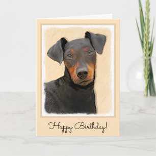Manchester Terrier schilderij originele dierlijke  Kaart
