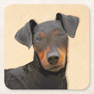 Manchester Terrier schilderij originele dierlijke Kartonnen Onderzetters