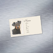 Manchester Terrier schilderij originele dierlijke Magnetisch Visitekaartje (Voorbeeld)