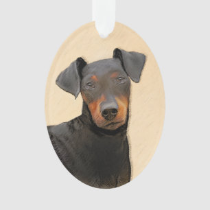 Manchester Terrier schilderij originele dierlijke  Ornament