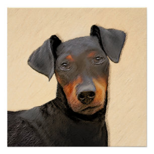 Manchester Terrier schilderij originele dierlijke Perfect Poster