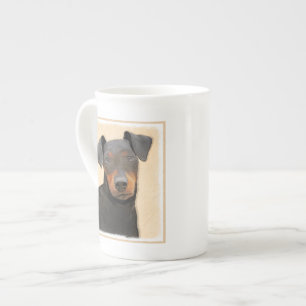 Manchester Terrier schilderij originele dierlijke  Porselein Kop
