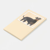 Manchester Terrier schilderij originele dierlijke  Post-it® Notes (Schuin)