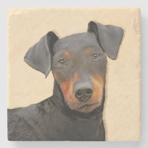 Manchester Terrier schilderij originele dierlijke Stenen Onderzetter