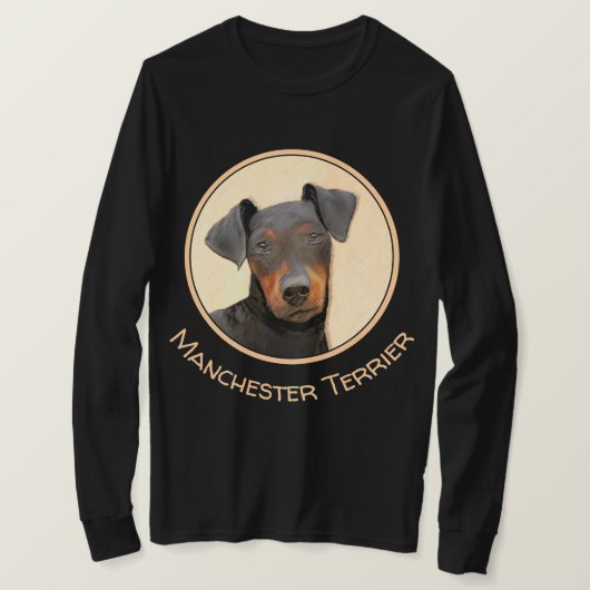 Manchester Terrier schilderij originele dierlijke T-shirt (Design voorkant)